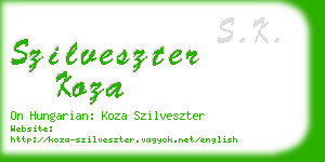 szilveszter koza business card